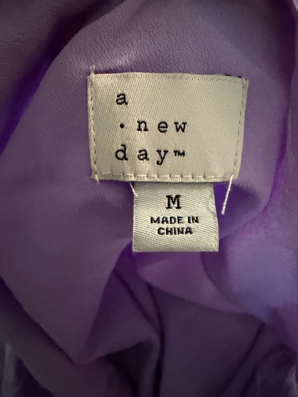 a new day Lavender Satin Blouse - Picture 3 of 4